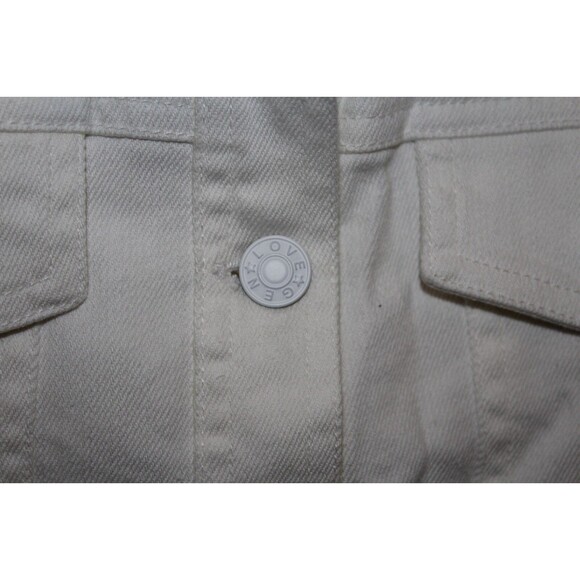 Generation Love Tazz Ruffle White Denin Jean Jacket‎ Women's Size XS NWOT $288 - Picture 4 of 4